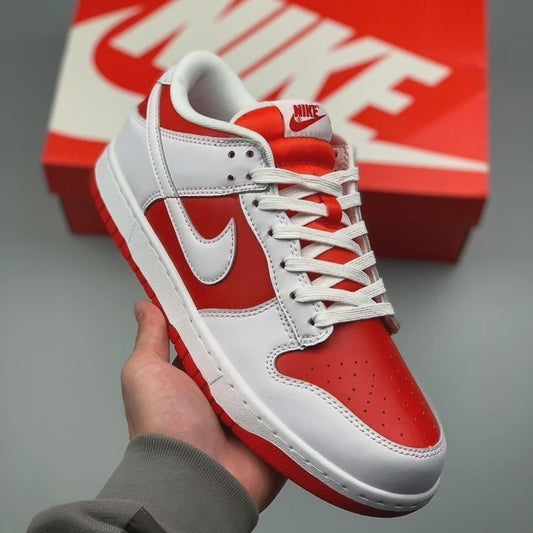 Dunk Low White University Red