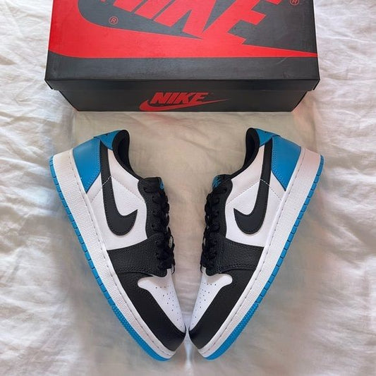 Jordan 1 Retro Low OG Black Dark Powder Blue